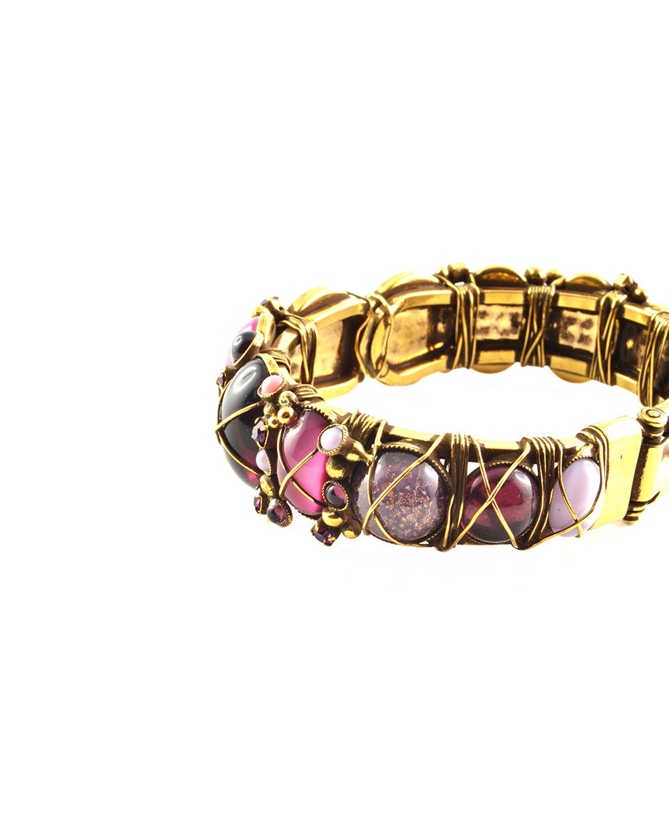1980's Vintage SWAROVSKI Crystals in Gold Plated Barrel Link Bracelet –  NOVALO